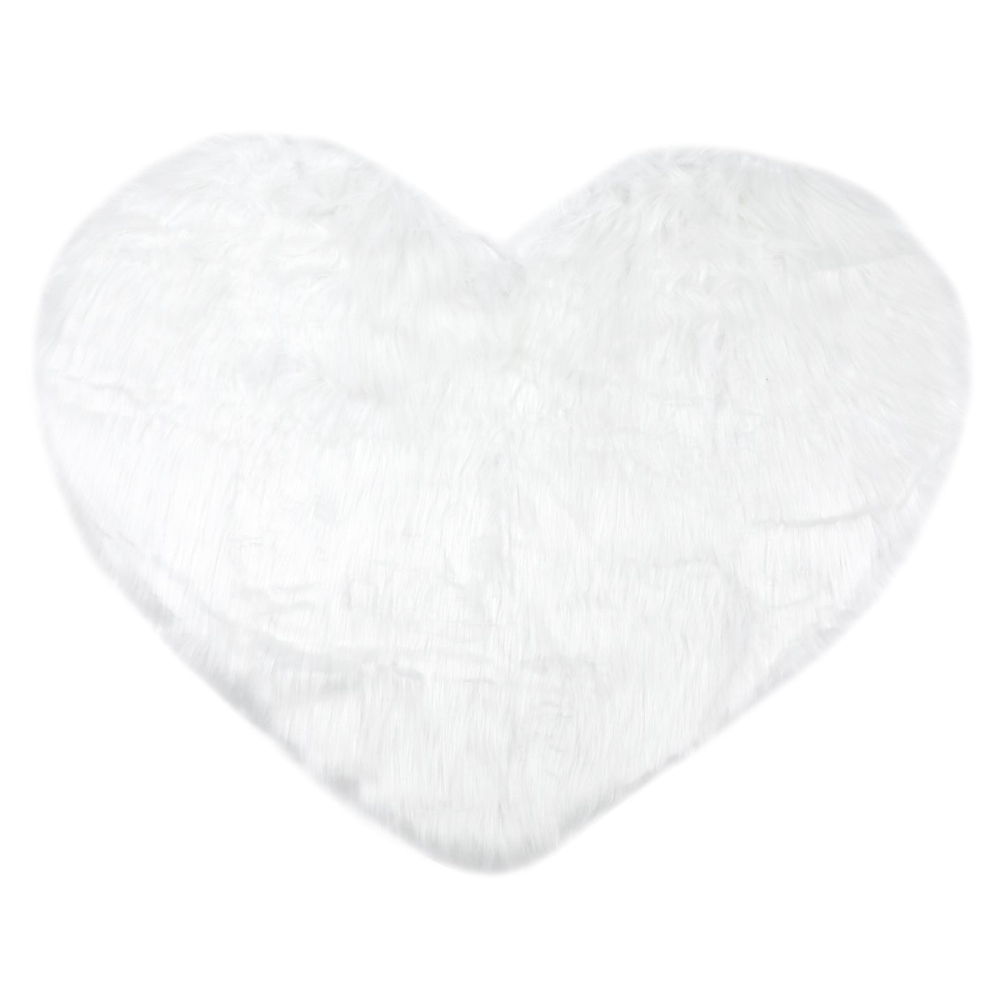 Heart Shape Plush Bathroom Mat Soft Absorbent Washable Toilet Shag Area Rugs