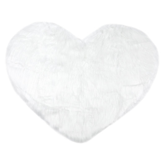 Heart Shape Plush Bathroom Mat Soft Absorbent Washable Toilet Shag Area Rugs