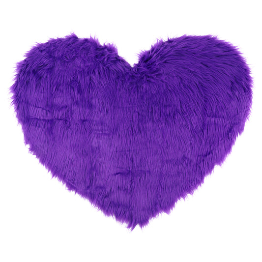 Heart Shape Plush Bathroom Mat Soft Absorbent Washable Toilet Shag Area Rugs