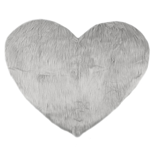 Heart Shape Plush Bathroom Mat Soft Absorbent Washable Toilet Shag Area Rugs