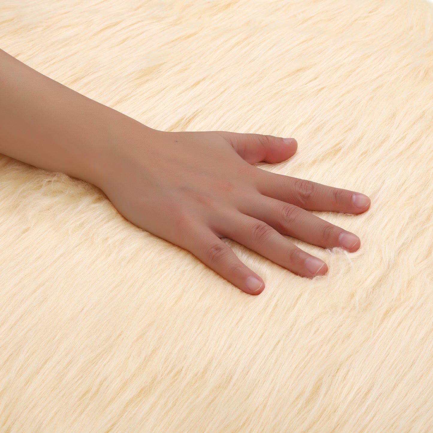 Heart Shape Plush Bathroom Mat Soft Absorbent Washable Toilet Shag Area Rugs