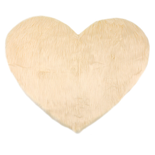 Heart Shape Plush Bathroom Mat Soft Absorbent Washable Toilet Shag Area Rugs
