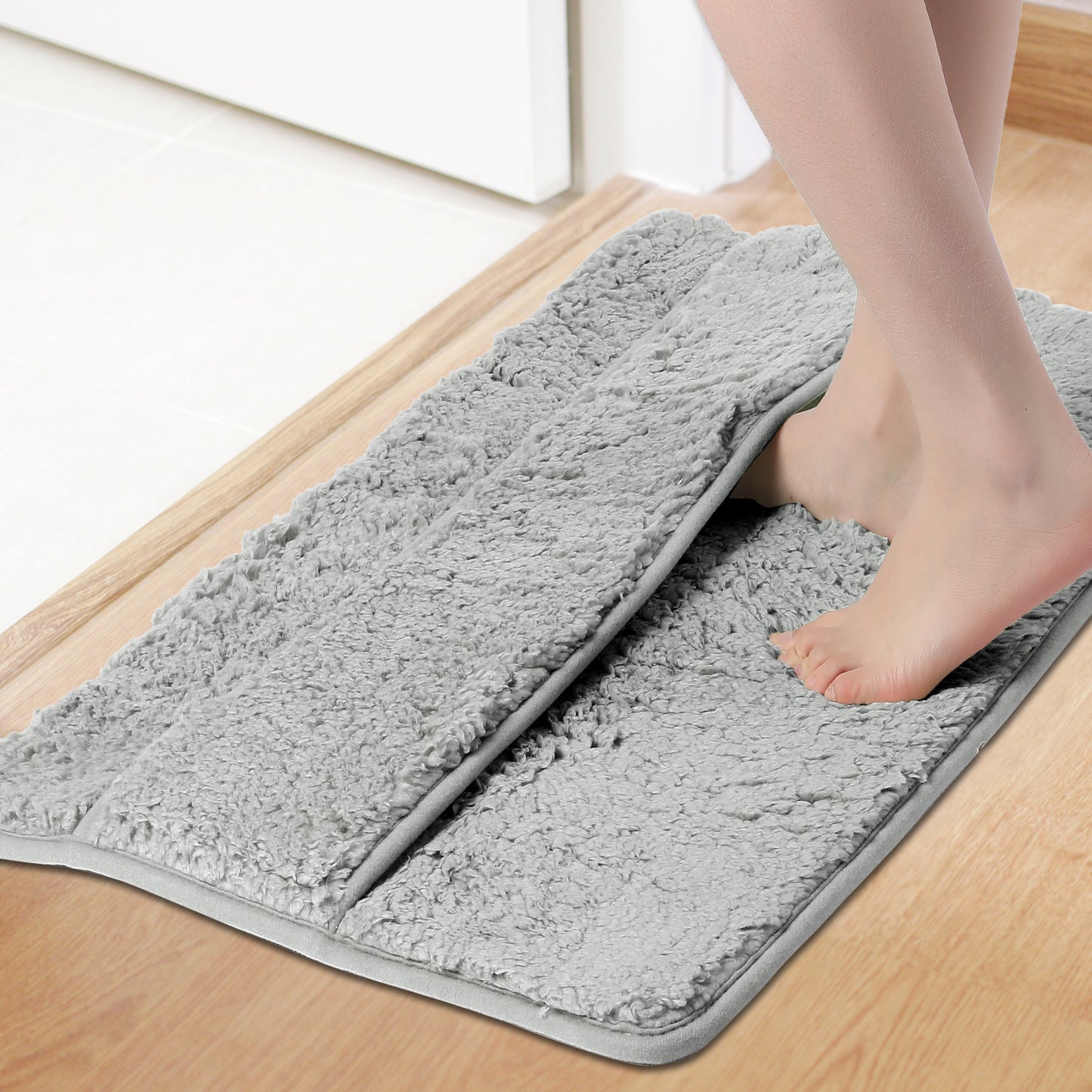 Plush Shaggy Bathroom Rugs Mat, Extra Soft and Absorbent Bath Rugs, Non-Slip Bath Mats