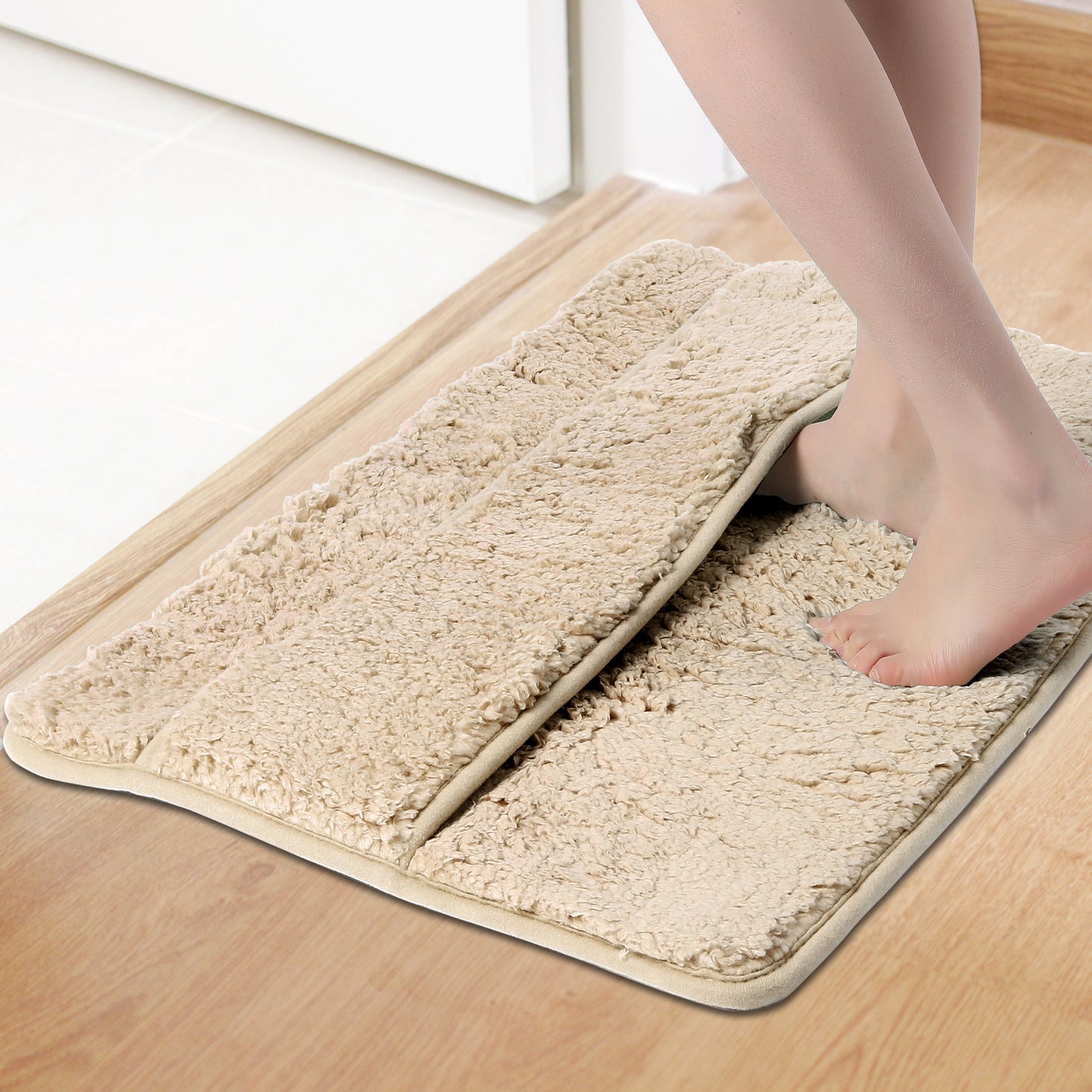 Plush Shaggy Bathroom Rugs Mat, Extra Soft and Absorbent Bath Rugs, Non-Slip Bath Mats