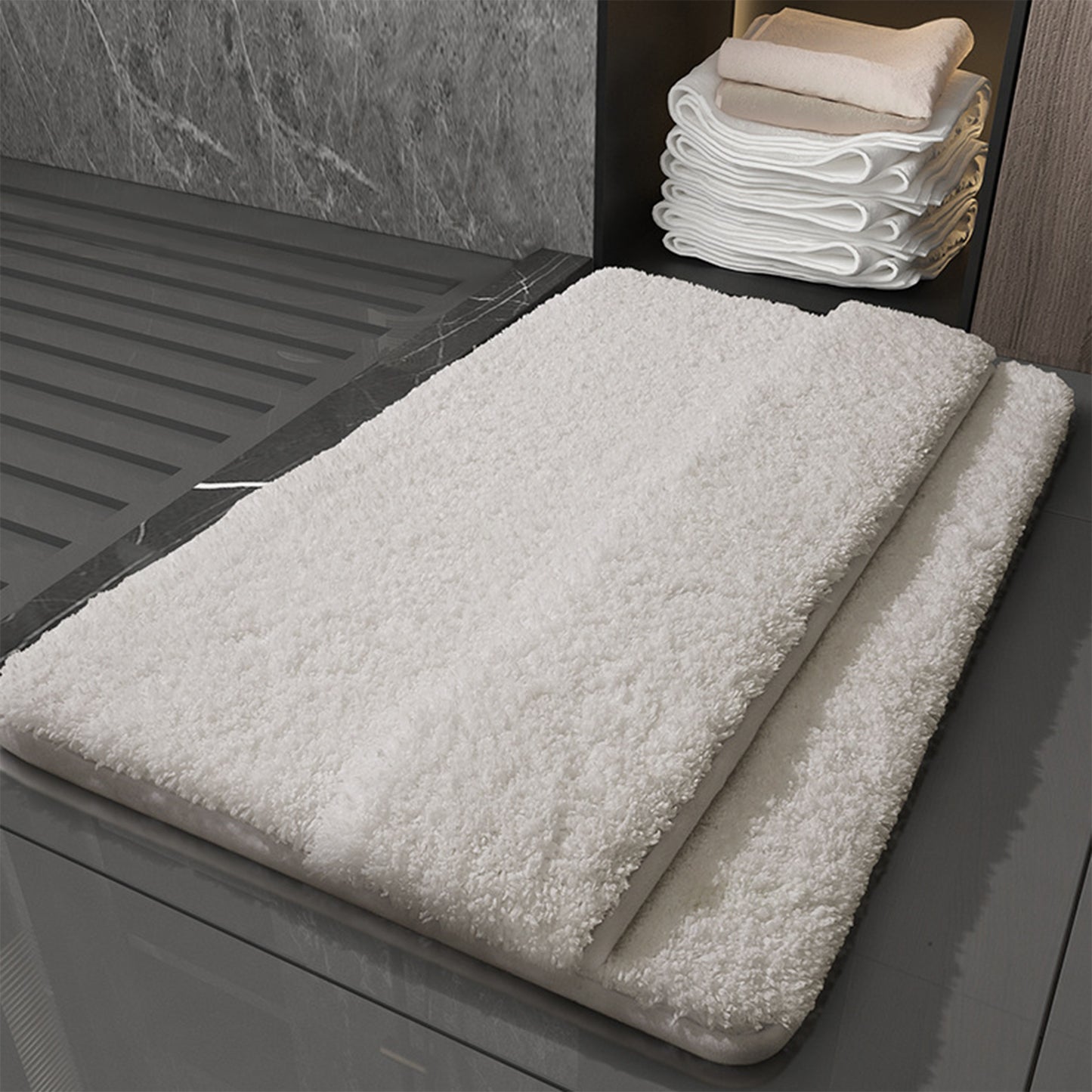 Plush Shaggy Bathroom Rugs Mat, Extra Soft and Absorbent Bath Rugs, Non-Slip Bath Mats