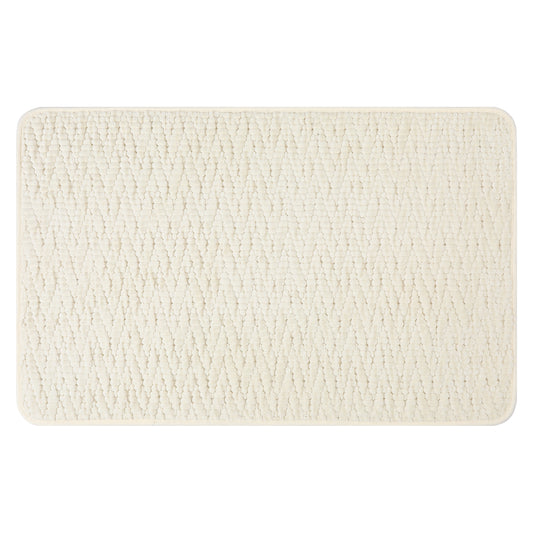 Rubber Backing Non Slip Quick Dry Bath Mat, Absorbent Machine Washable Bath Mats
