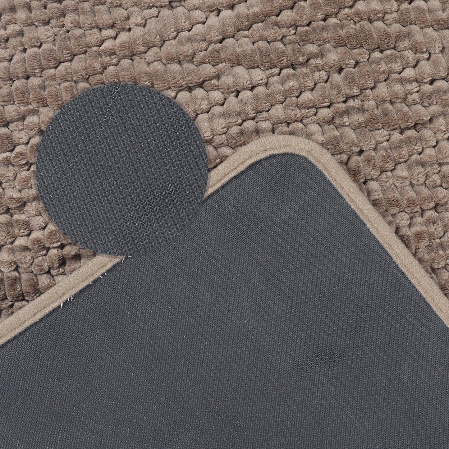 Rubber Backing Non Slip Quick Dry Bath Mat, Absorbent Machine Washable Bath Mats