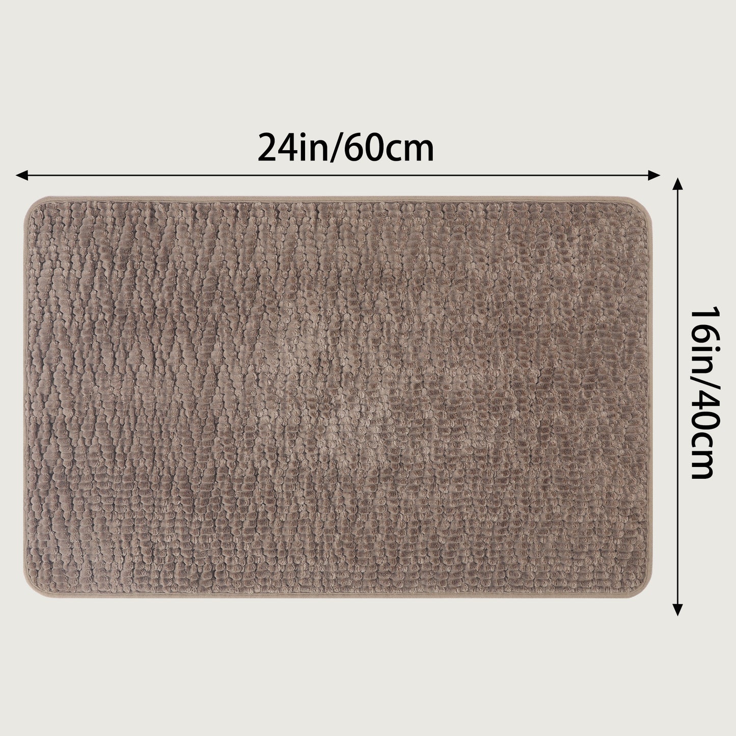 Rubber Backing Non Slip Quick Dry Bath Mat, Absorbent Machine Washable Bath Mats