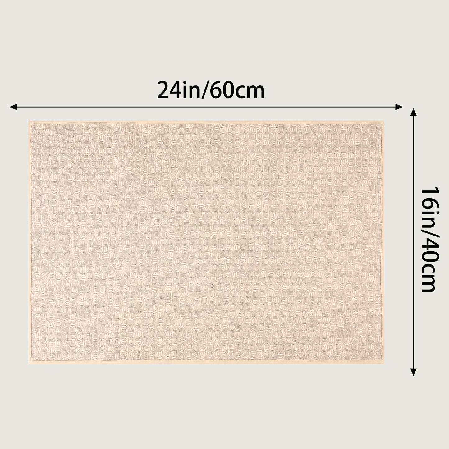 Weaving Pattern Bathroom Rugs Non Slip Washable, Soft Absorbent Thick Bath Mats
