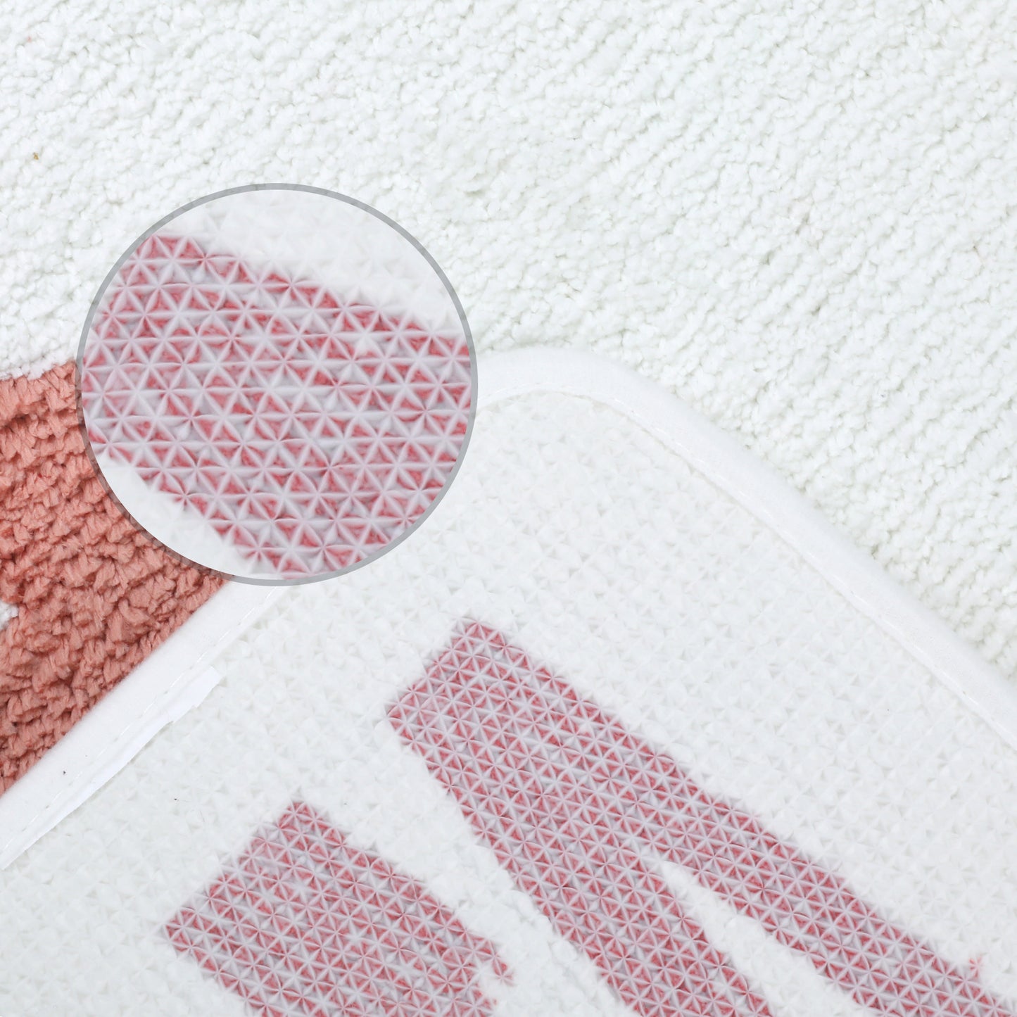 Cute Letter Pattern Bathroom Rugs, Soft and Absorbent Bath Floor Mat, Non-Slip Shaggy Bath Mats