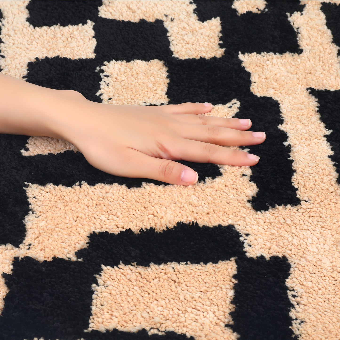 Geometric Patterns Bathroom Rugs, Soft and Absorbent Bath Mat, Quick Dry Shaggy Bath Mats