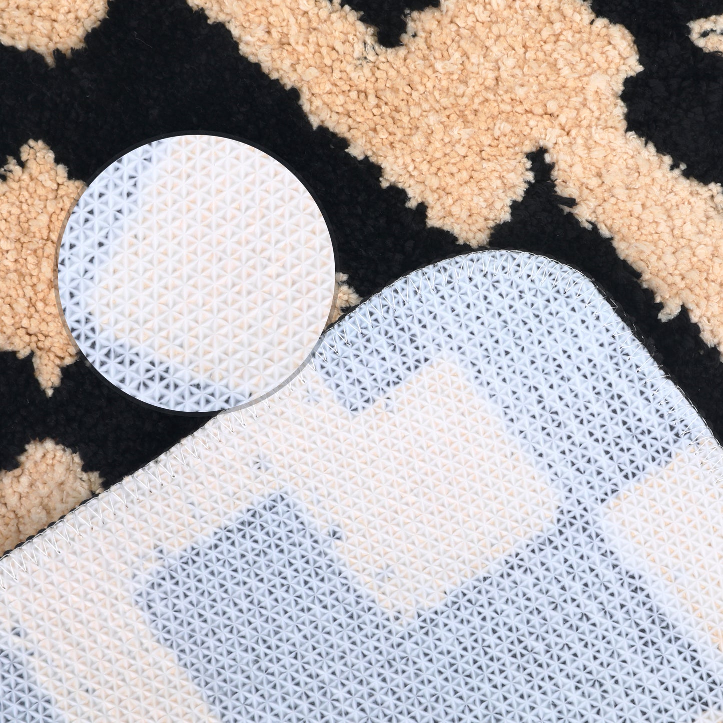 Geometric Patterns Bathroom Rugs, Soft and Absorbent Bath Mat, Quick Dry Shaggy Bath Mats