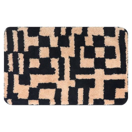 Geometric Patterns Bathroom Rugs, Soft and Absorbent Bath Mat, Quick Dry Shaggy Bath Mats
