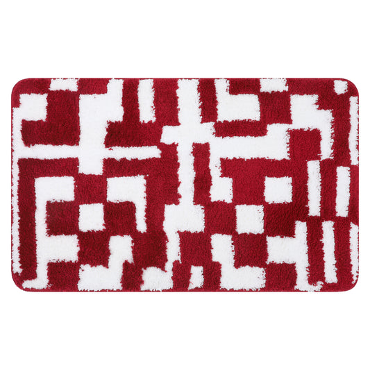 Geometric Patterns Bathroom Rugs, Soft and Absorbent Bath Mat, Quick Dry Shaggy Bath Mats