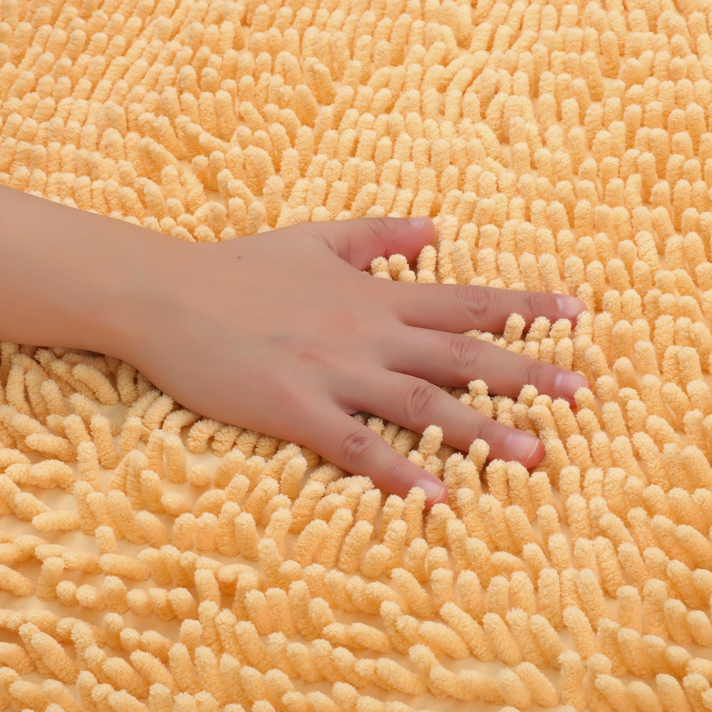 Heart Shaped Chenille Bath Rugs Soft Absorbent Shaggy Bath Mats Non-Slip Washable Plush Bath Mats