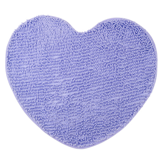 Heart Shaped Chenille Bath Rugs Soft Absorbent Shaggy Bath Mats Non-Slip Washable Plush Bath Mats