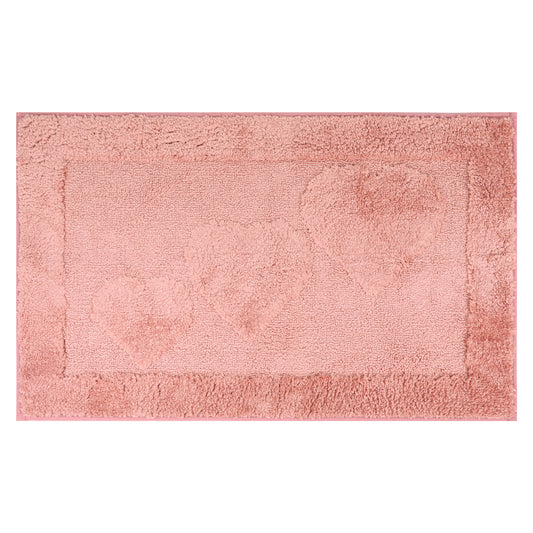 Cute Heart Pattern Bathroom Rugs Mat, Soft Absorbent Non Slip Washable, Quick Dry Shaggy Bath Mats