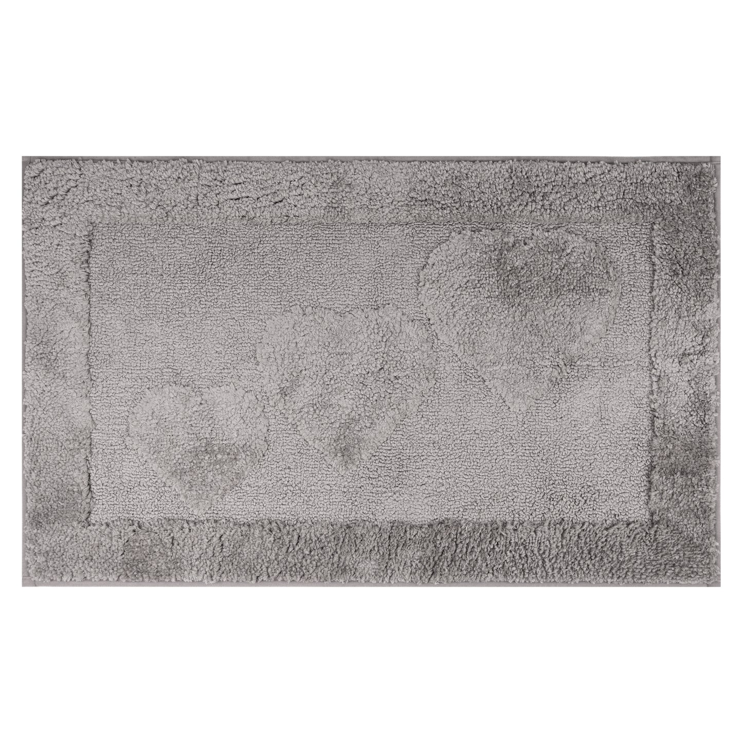 Cute Heart Pattern Bathroom Rugs Mat, Soft Absorbent Non Slip Washable, Quick Dry Shaggy Bath Mats