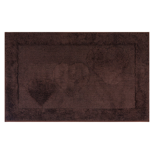 Cute Heart Pattern Bathroom Rugs Mat, Soft Absorbent Non Slip Washable, Quick Dry Shaggy Bath Mats