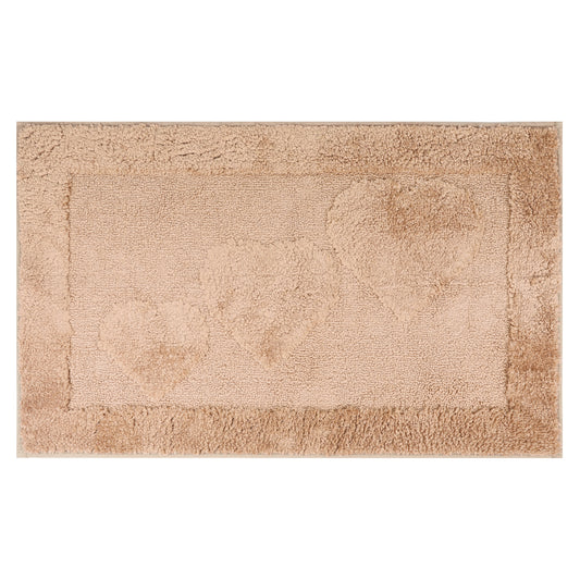 Cute Heart Pattern Bathroom Rugs Mat, Soft Absorbent Non Slip Washable, Quick Dry Shaggy Bath Mats