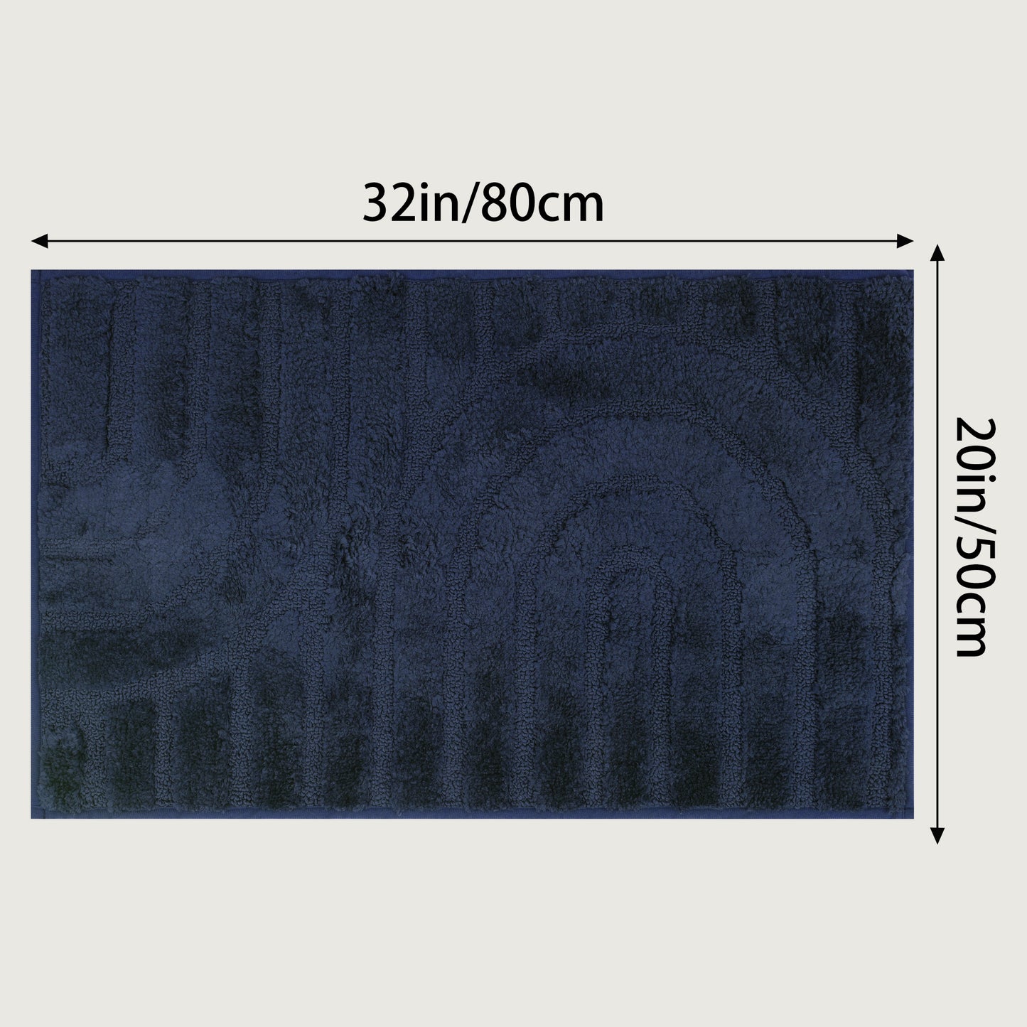 Geometry Pattern Bathroom Rugs Mat, Soft Absorbent Bath Floor Mat, Non Slip Shaggy Bath Mats