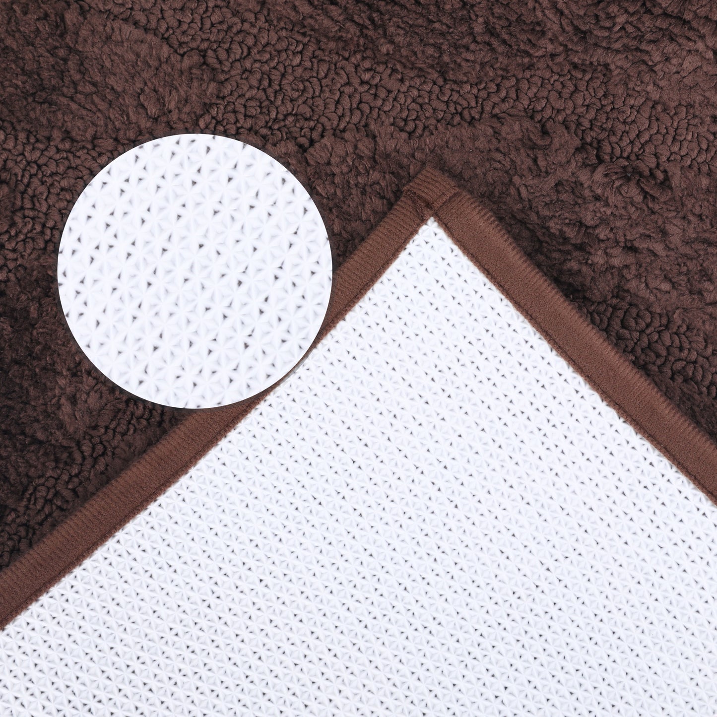 Geometry Pattern Bathroom Rugs Mat, Soft Absorbent Bath Floor Mat, Non Slip Shaggy Bath Mats
