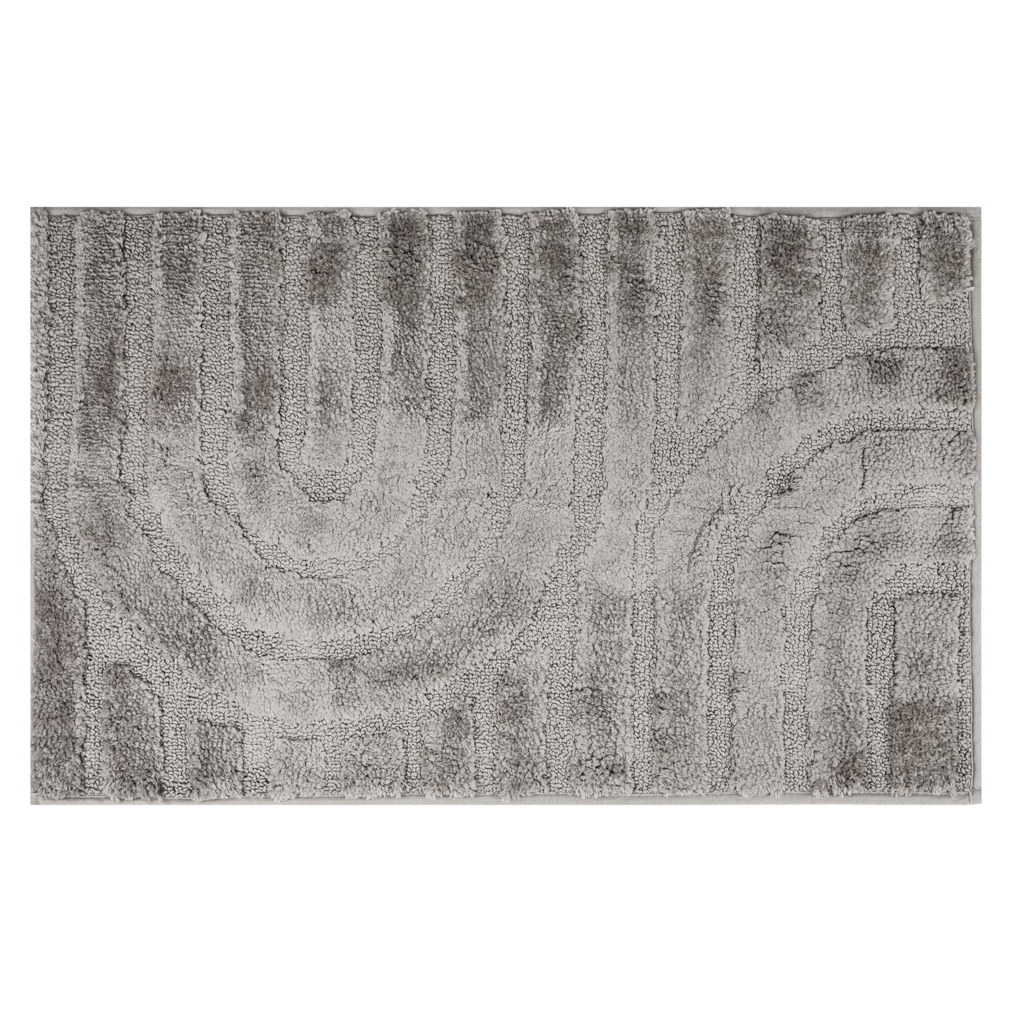 Geometry Pattern Bathroom Rugs Mat, Soft Absorbent Bath Floor Mat, Non Slip Shaggy Bath Mats