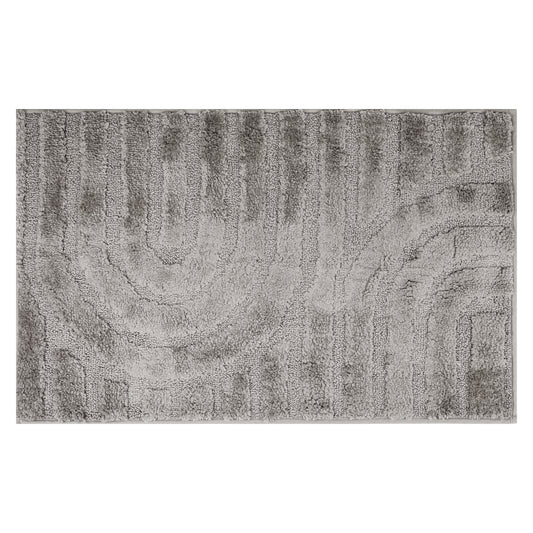 Geometry Pattern Bathroom Rugs Mat, Soft Absorbent Bath Floor Mat, Non Slip Shaggy Bath Mats
