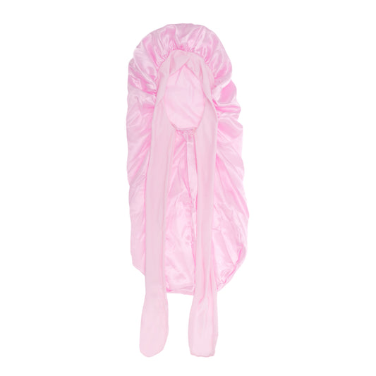 1 Pc Durable Bow Long Shower Cap for Bathroom Pink