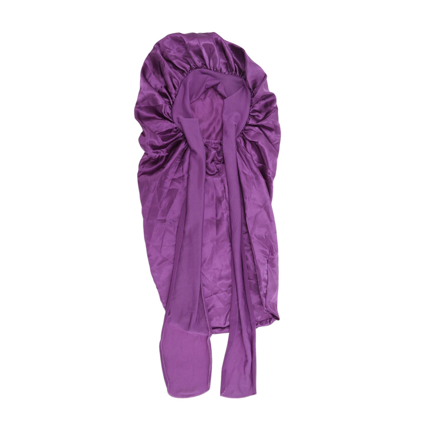 1 Pc Durable Bow Long Shower Cap for Bathroom Dark Purple