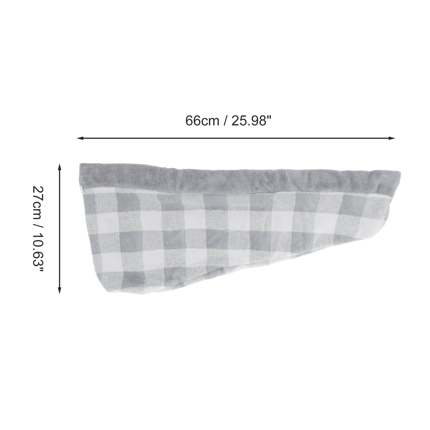 1 Pc Water-absorbent Plaid Hair Drying Towel for Bathroom Gray