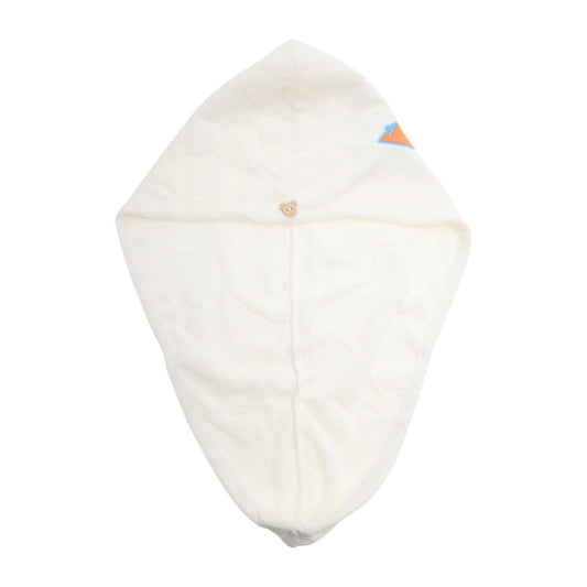 1 Pc Water-absorbent Embroidery Hair Drying Towel for Bathroom White