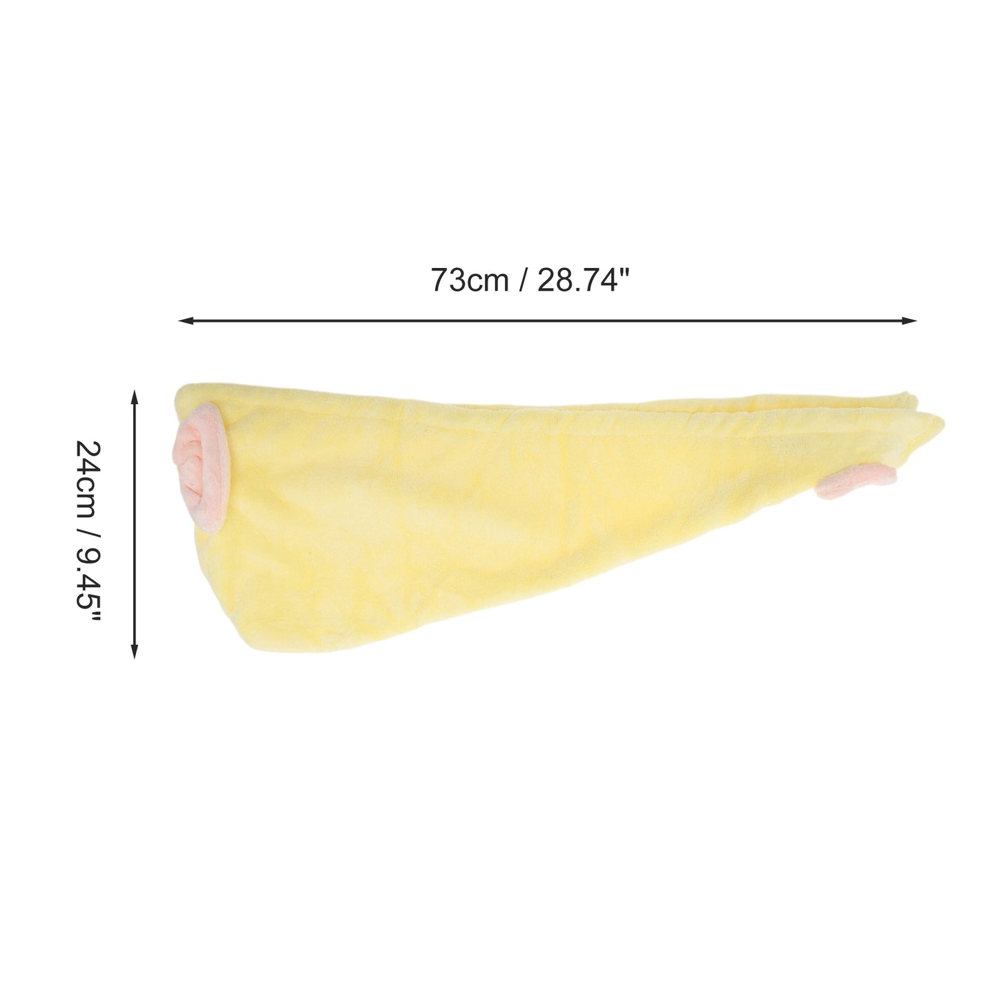1 Pc Water-absorbent Double Bow Hair Drying Towel for Bathroom Yellow