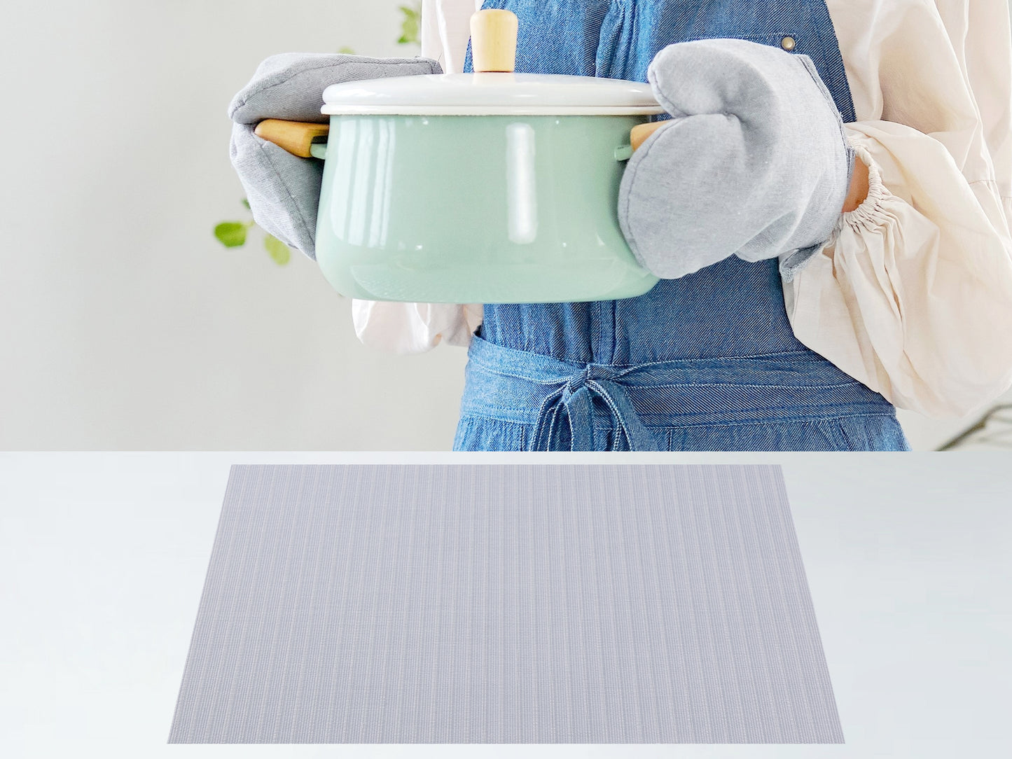 Placemats 8 Pack PVC for Kitchen Dining Table Decor Washable Heat Resistant 18*12in