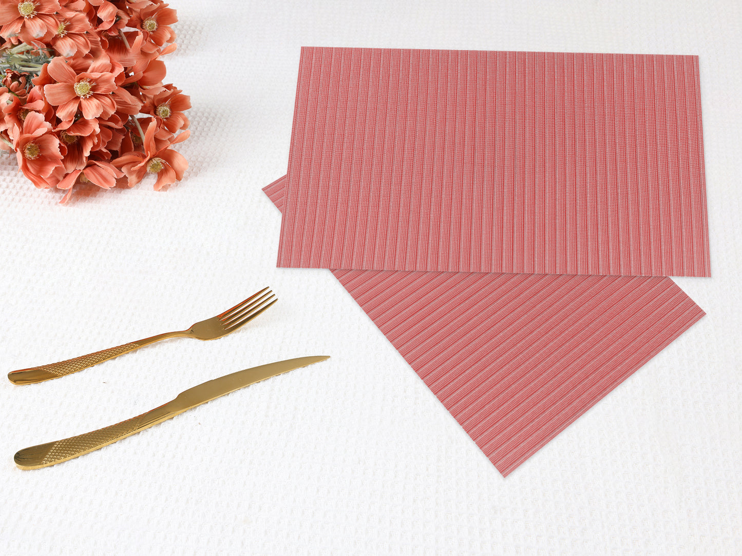 Placemats 8 Pack PVC for Kitchen Dining Table Decor Washable Heat Resistant 18*12in