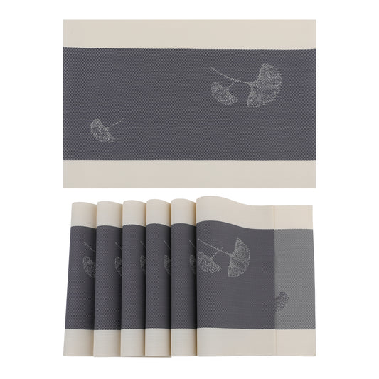 Set of 6 Floral Placemats for Kitchen Dining Table Decor Washable Wipeable 18*12in
