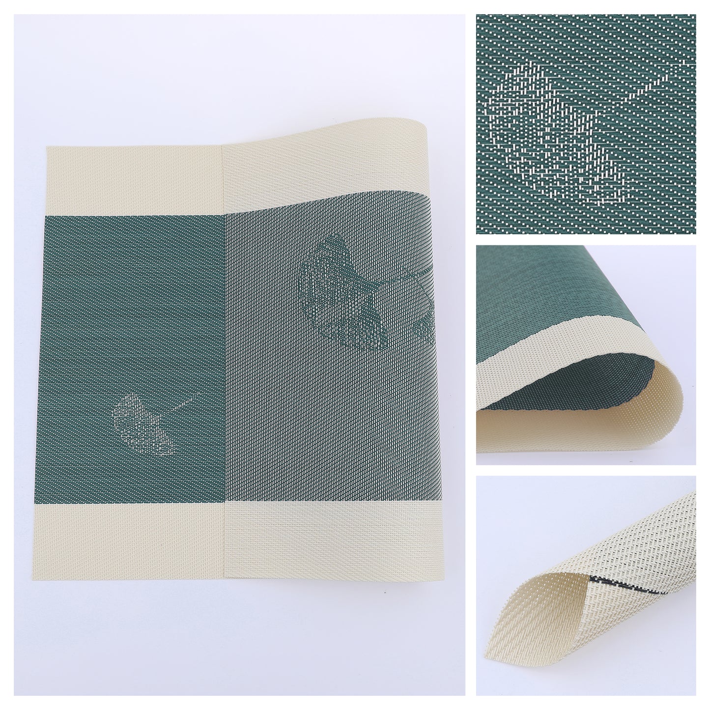 Set of 6 Floral Placemats for Kitchen Dining Table Decor Washable Wipeable 18*12in