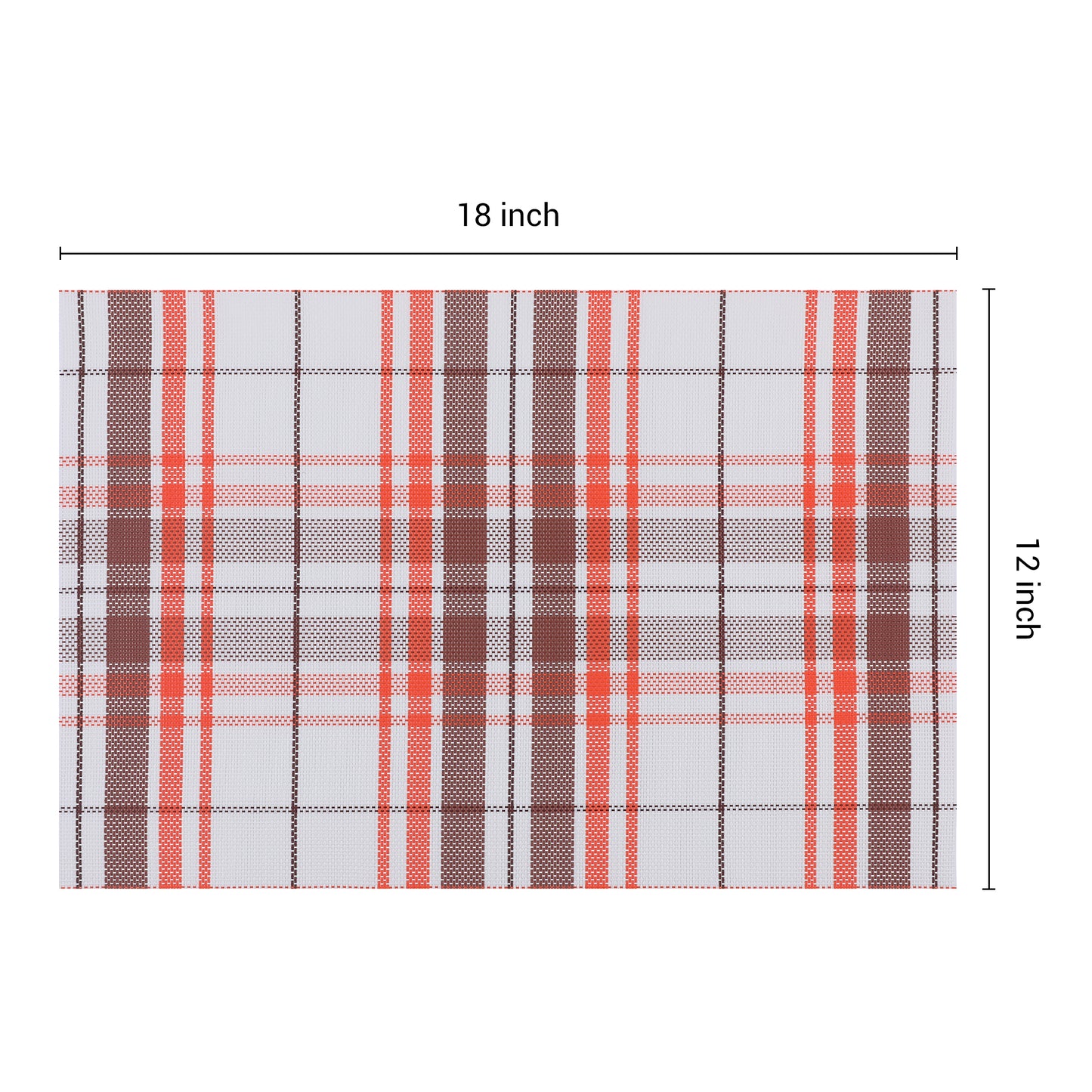 Placemats Set of 6 PVC for Kitchen Dining Table Decor Washable Heat Resistant 18*12in