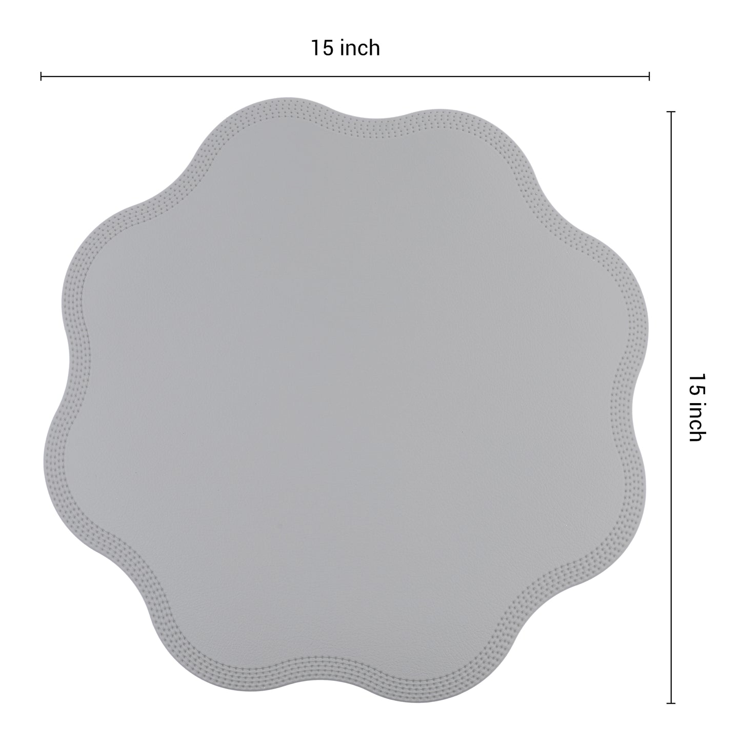 Placemats Set of 6 Faux Leather for Kitchen Dining Table Decor, Washable Wipeable 15*15in