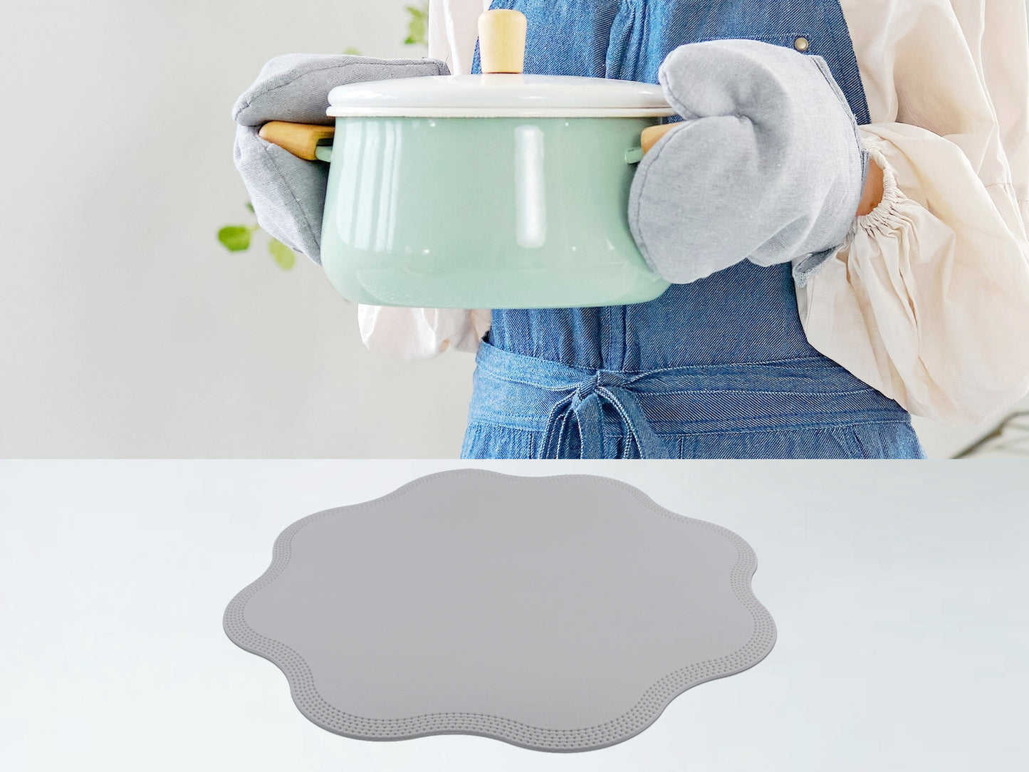 Placemats Set of 6 Faux Leather for Kitchen Dining Table Decor, Washable Wipeable 15*15in