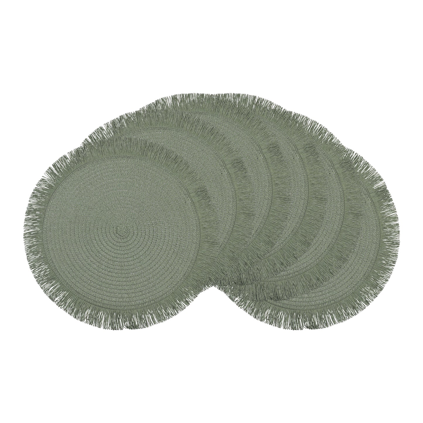 Rustic Placemats Set of 6 Tassel for Dining Table Decor Wipe Clean 15*15in