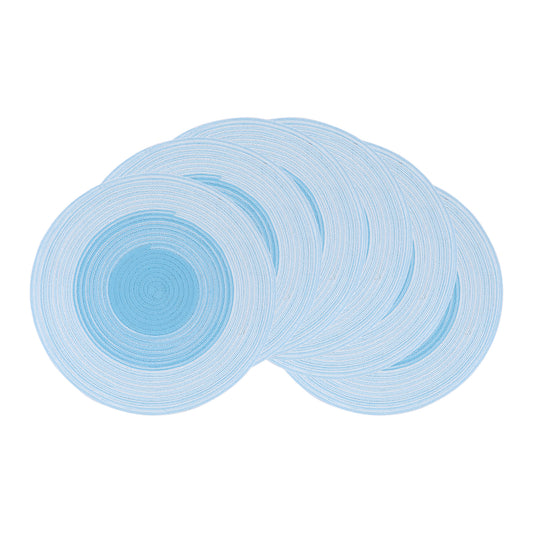 Placemats Set of 6 Rattan for Dining Table Decor Indoor Outdoor Kitchen Wipe Clean 14*14in