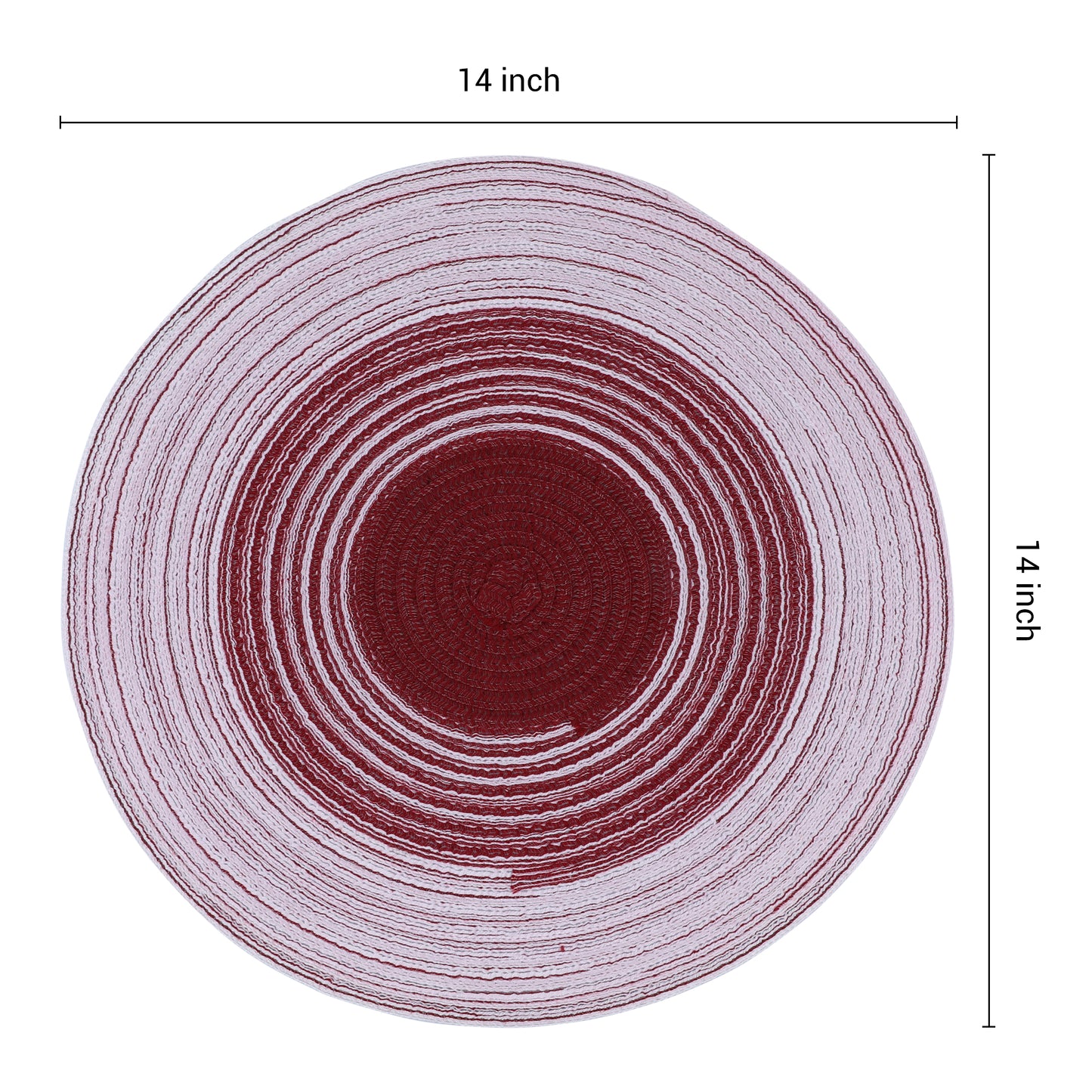 Placemats Set of 6 Rattan for Dining Table Decor Indoor Outdoor Kitchen Wipe Clean 14*14in