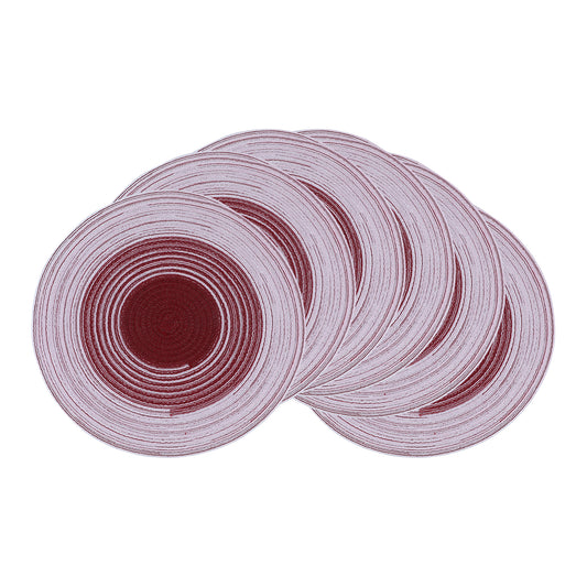 Placemats Set of 6 Rattan for Dining Table Decor Indoor Outdoor Kitchen Wipe Clean 14*14in