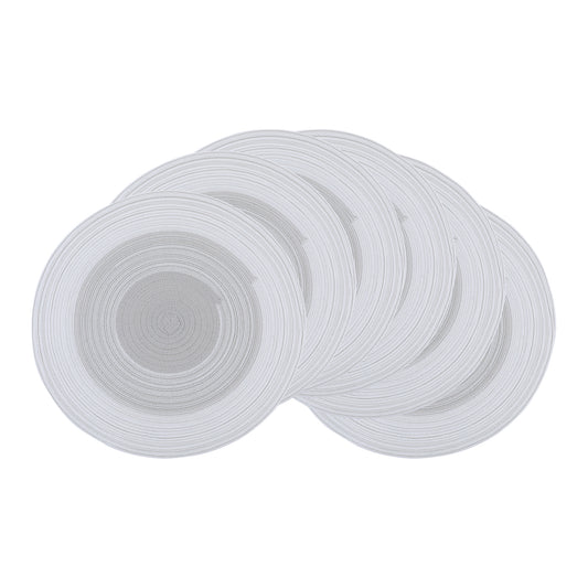 Placemats Set of 6 Rattan for Dining Table Decor Indoor Outdoor Kitchen Wipe Clean 14*14in