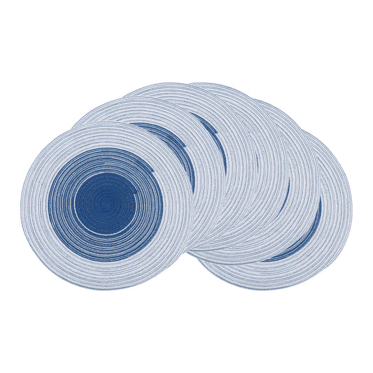 Placemats Set of 6 Rattan for Dining Table Decor Indoor Outdoor Kitchen Wipe Clean 14*14in