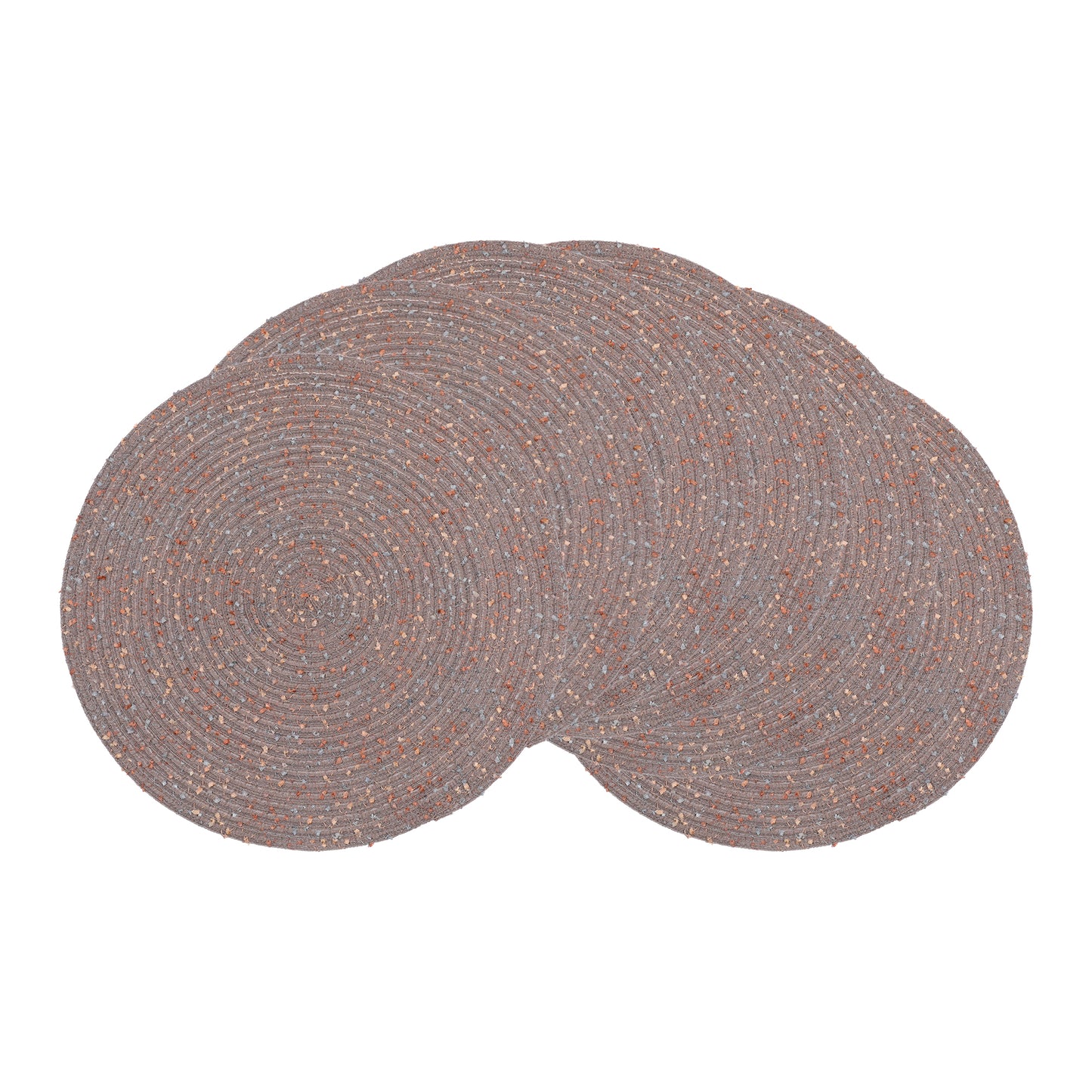 Rustic Placemats Set of 6 Round for Dining Table Decor Wipe Clean 15*15in