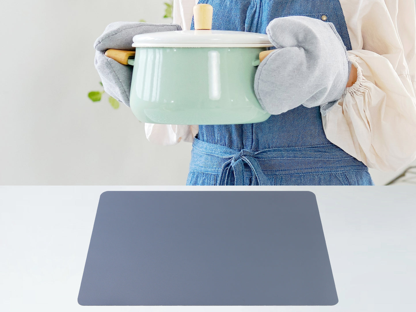 Placemats Set of 6 Faux Leather for Kitchen Dining Table Decor Washable Heat Resistant 17*12in