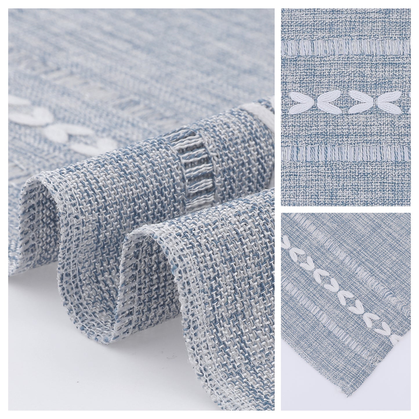 Placemats Set of 8 Linen for Kitchen Dining Table Decor Washable Heat Resistant 20*12in