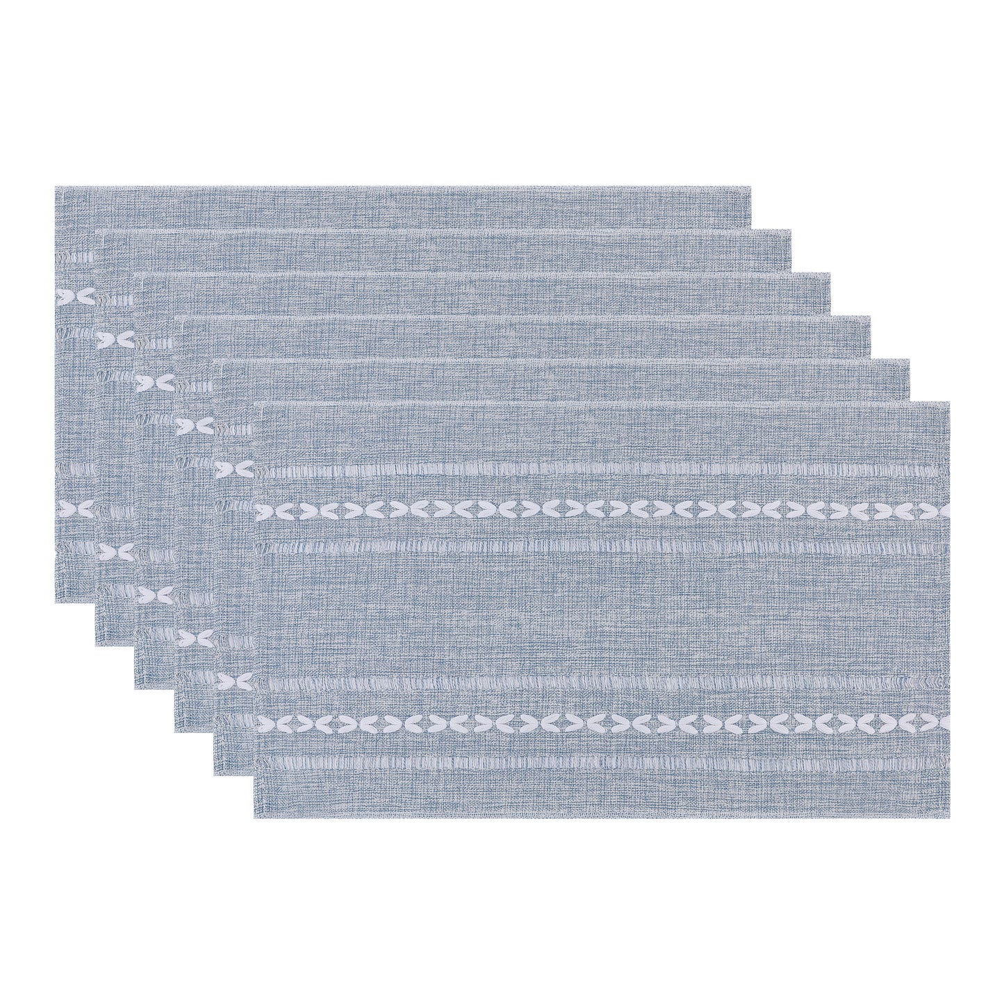 Placemats Set of 8 Linen for Kitchen Dining Table Decor Washable Heat Resistant 20*12in